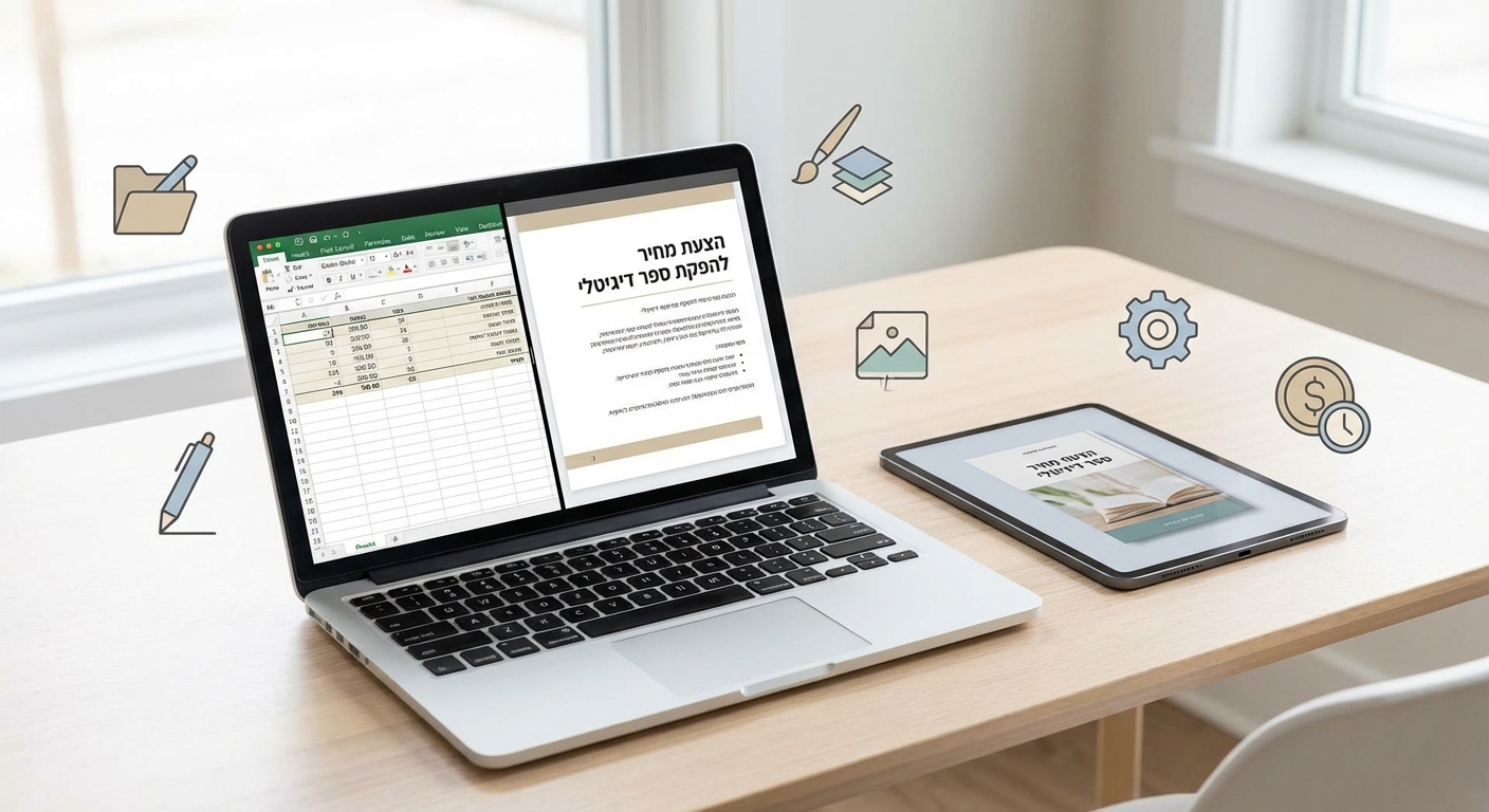 כמה עולה להפיק ספר דיגיטלי ומה משפיע על המחיר